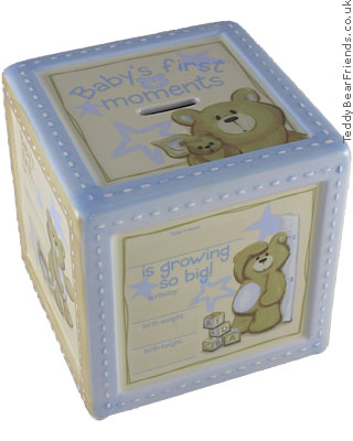 Bear Tales Boy Personalised Keepsake Bank Baby Gund 58663 Bear Tales Boy Personalised Keepsake Bank Baby Gund 58663