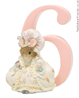 Beatrix Potter Lady Mouse Number 6 Border Fine Arts A6219 Beatrix Potter Lady Mouse Number 6 Border Fine Arts A6219