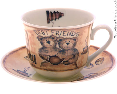 Best Friends Bears Cup and Saucer Roy Kirkham OLDBFAST