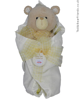 Baby Gund Bear Tales Yellow Blanket Bear teddy bear