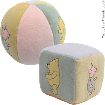 Winnie the Pooh baby cube and ball set Gund Winnie the Pooh baby cube and ball set Gund