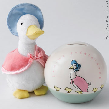 Jemima Puddleduck Money Box and Soft Toy Border Fine Arts A21034 Jemima Puddleduck Money Box and Soft Toy Border Fine Arts A21034