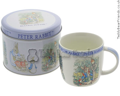 Peter Rabbit Mug in Tin Churchill IPET34311 Peter Rabbit Mug in Tin Churchill IPET34311
