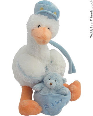 Baby Gund Stork and Baby Boy Musical gift