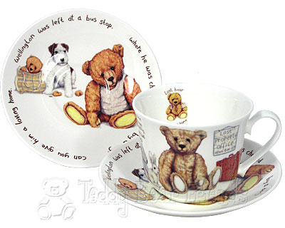 Roy Kirkham Lost Bears Breakfast Cup and Saucer Roy Kirkham Lost Bears Breakfast Cup and Saucer