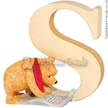 Winnie the Pooh Alphabet Letter S Border Fine Arts A6634 Winnie the Pooh Alphabet Letter S Border Fine Arts A6634