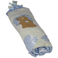 Bear Tales Large Blue Baby Blanket