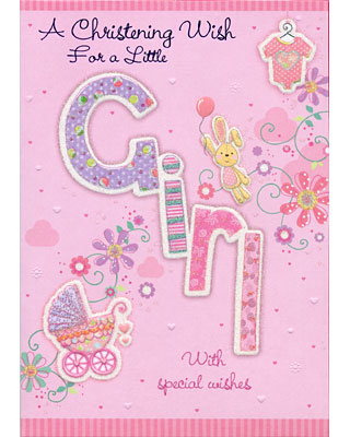 Christening Wish Little Girl Gift Card Teddy Bear Friends Christening Wish Little Girl Gift Card Teddy Bear Friends