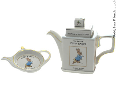 Peter Rabbit Stow Green Beatrix Potter Théière classique en porcelaine 4 tasses