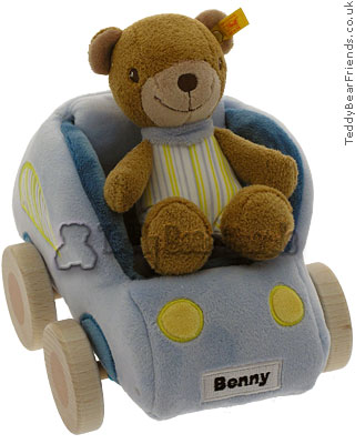 Steiff Baby Benny Bear Pull Car Toy