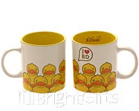 I Love B Duck Mugs