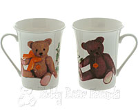 Teddy Hermann Porcelain Teddy Bear Mugs