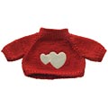 Heart Sweater For Teddy Bear